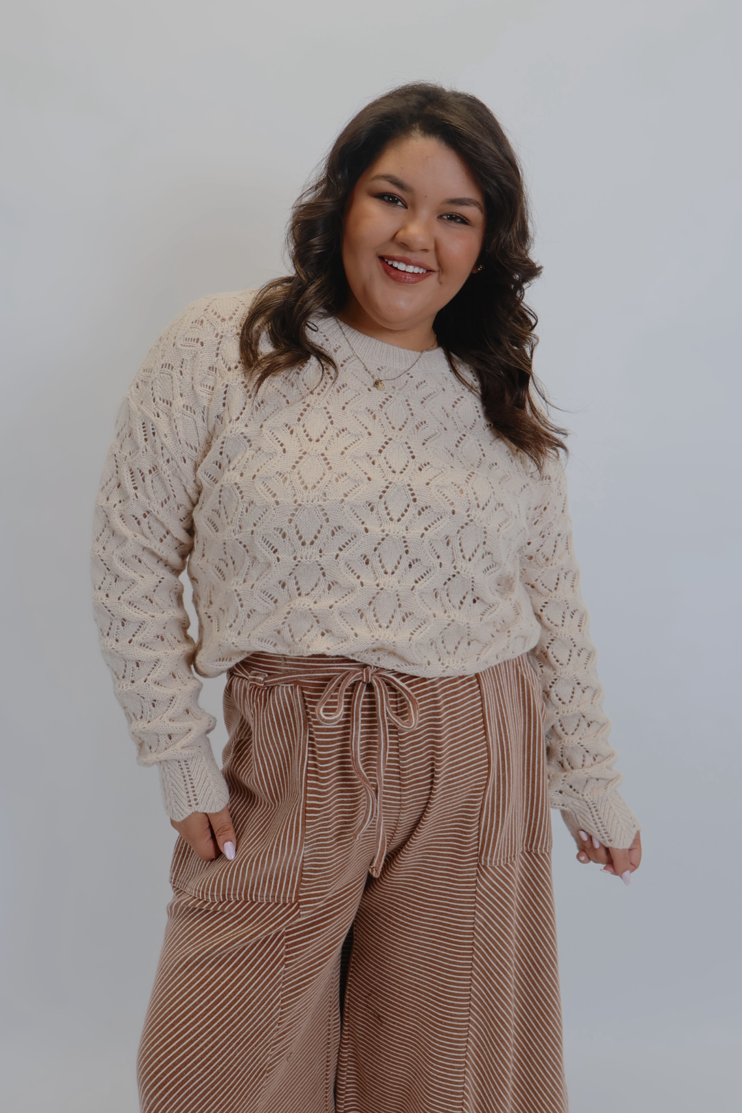 Suéter de punto abierto Hadley