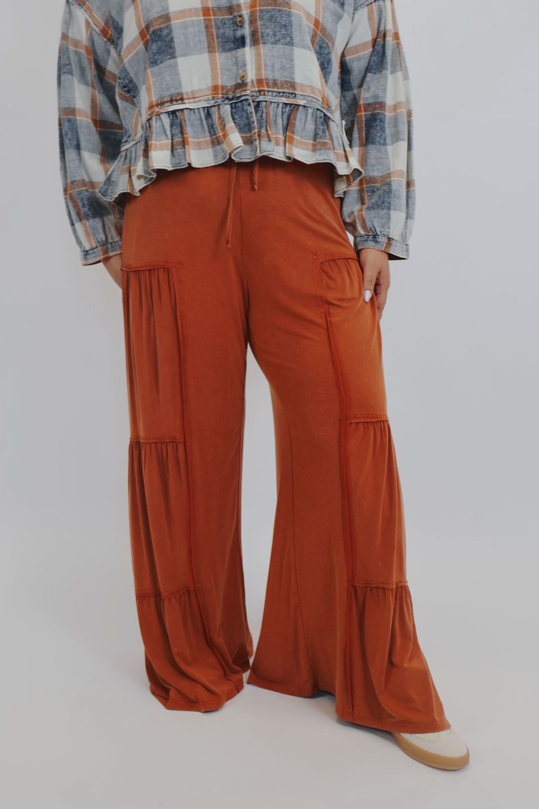 Pantalones bohemios de salón con niveles de Sierra